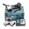 Шліфмашина кутова Makita 125 мм 18V 2x5Ah BRUSHLESS регульована (DGA511RTJ)