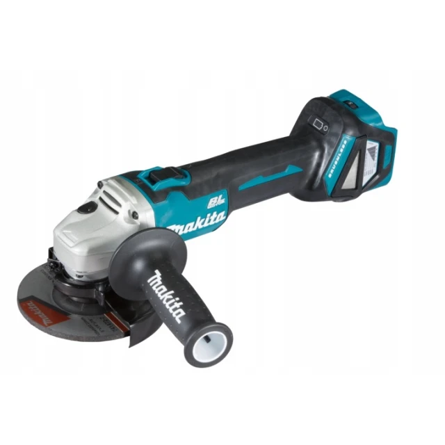 Шліфмашина кутова Makita 125 мм 18В BL, регульована швидкість обертання, MakPac (0088381853903)