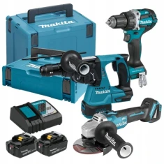 Набор Makita DDF484 DHR243 DGA504 2x5Ah кейс (DLX3195JX1)