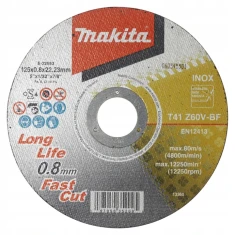 Диск абразивный по металлу Makita 125x0,8 мм INOX (E-22953)
