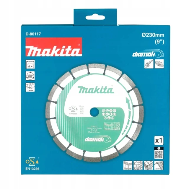 Диск алмазный сегментный универсальный Diamak Makita 230 мм (D-80117)