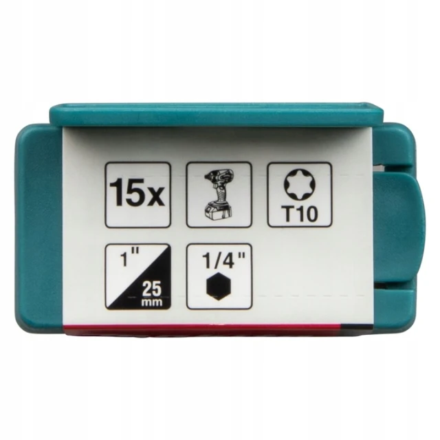 Бита ударная Makita T10 x 25 мм 15 шт (E-25937)
