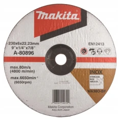 Диск шлифовальный по металлу Makita 230x6 A24R INOX (A-80896)