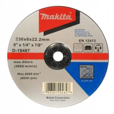 Диск шлифовальный по металлу Makita 230x6,0 A24R (D-18487)