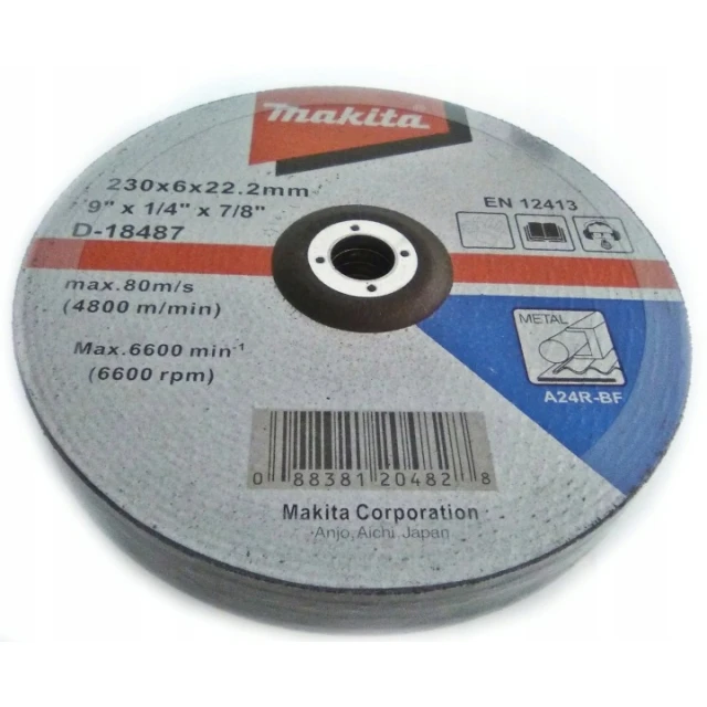 Диск шліфувальний по металу Makita 230x6,0 A24R (D-18487)