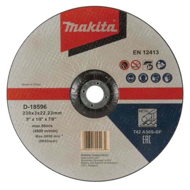 Диск для металла Makita 230x3,0 мм T42 A30S-BF (D-18596)