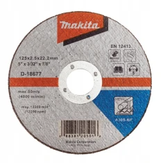 Диск для металла Makita 125x2,5 мм A30S плоский (D-18677)