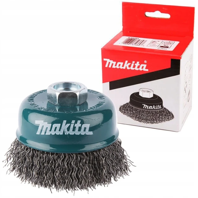 Щітка дочолова Ø Makita 75 мм з дротом гофрованим M14 (D-24094)