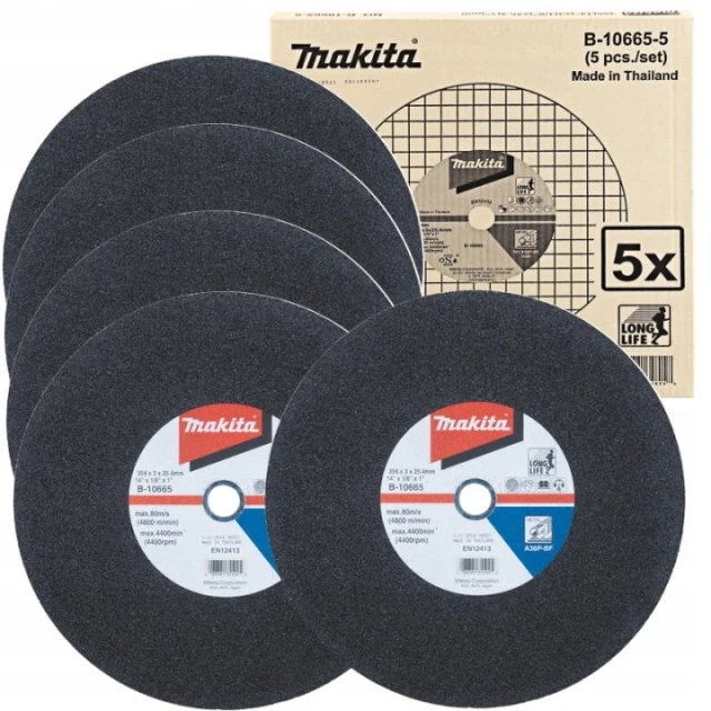 Диск для металу Makita 355x3,0x25,4 мм 5 шт (B-10665-5)