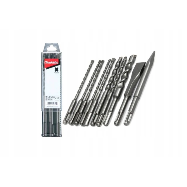 Набор Сверла и зубила SDS+ Makita 10 шт (D-46361)