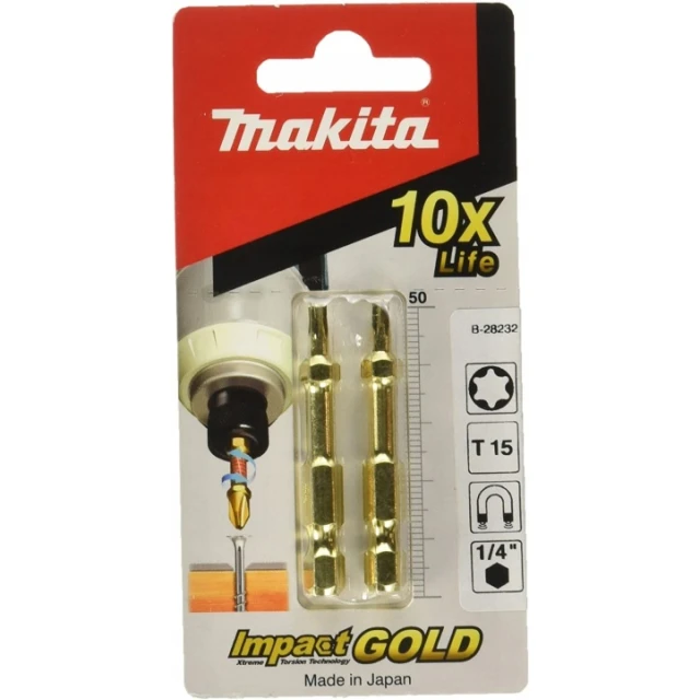 Біта Makita T15 Impact Gold 1/4