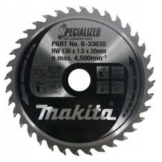 Диск пильный Makita 136x36z x20 для дерева (B-33635)