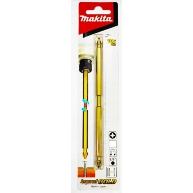Бита Makita PH3-PH3x150mm двусторонняя золотая 1 шт (B-45200)