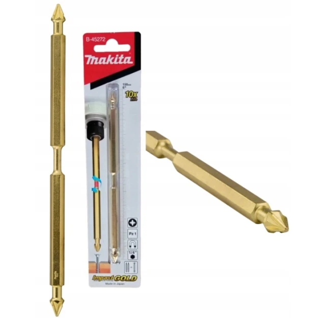 Біта Makita PZ1-PZ1x150mm двостороння золота 1 шт (B-45272)