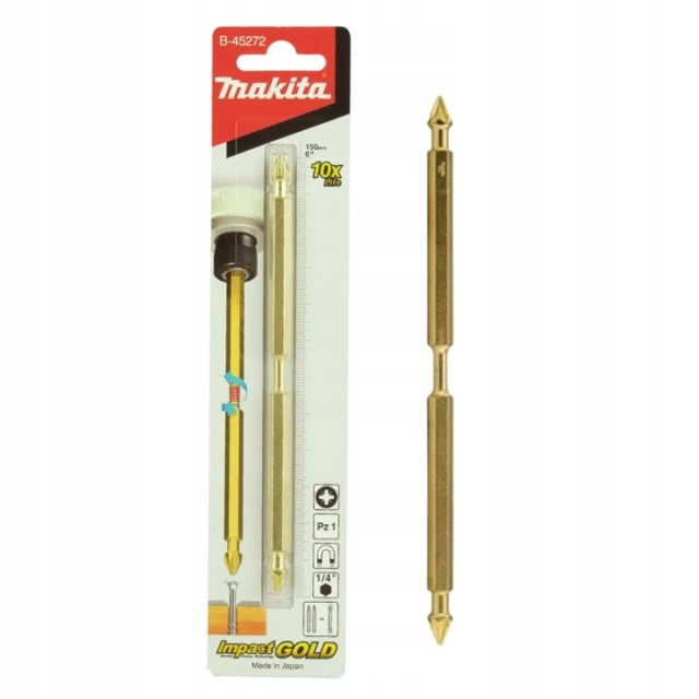Біта Makita PZ1-PZ1x150mm двостороння золота 1 шт (B-45272)