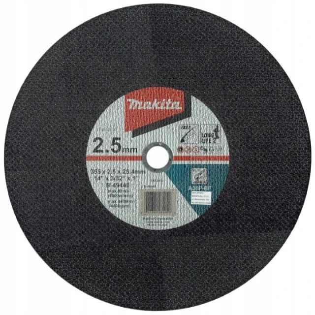 Диск для металу Makita 355x2,5 фі 25,4 мм 5 шт (B-49448-5)