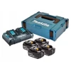 Зарядний пристрій Makita DC18RD + 4 акумулятори 5,0 Ah BL1850B MAKPAC 3 (088381463164)