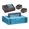 Зарядний пристрій Makita DC10SB + 2 акумулятори BL1041B 4Ah MAKPAC 1 (088381463522)