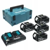 Зарядное устройство Makita DC18RD + 4 аккумулятора 3,0 Ah BL1830B MAKPAC 2 (19797-3)
