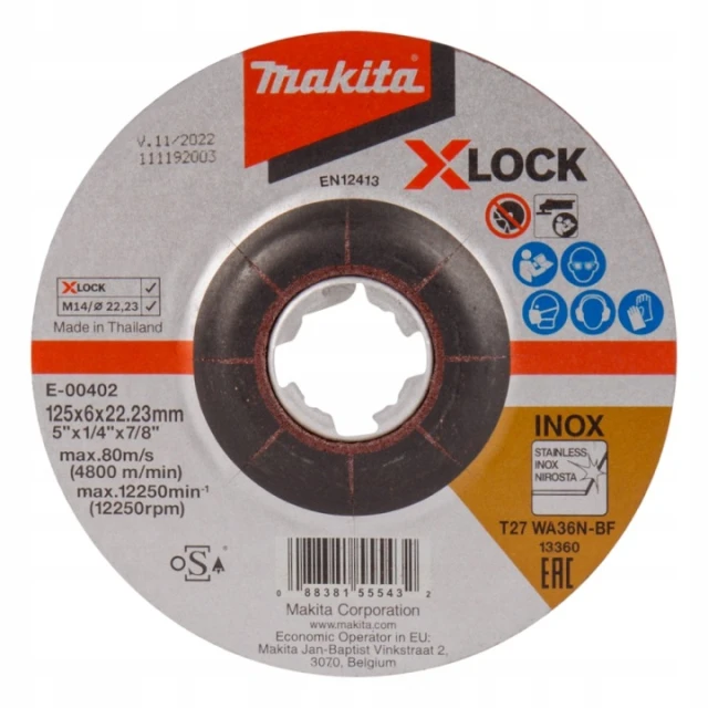 Диск по металу Makita 125x7,2 мм INOX (B-56384)