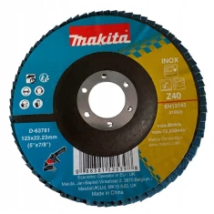 Шлифовальный круг лепестковый Makita 125/40 нержавеющий (D-63781)