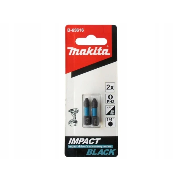 Біта ударна Makita Ph2 x 25 мм 2 шт (B-63616)