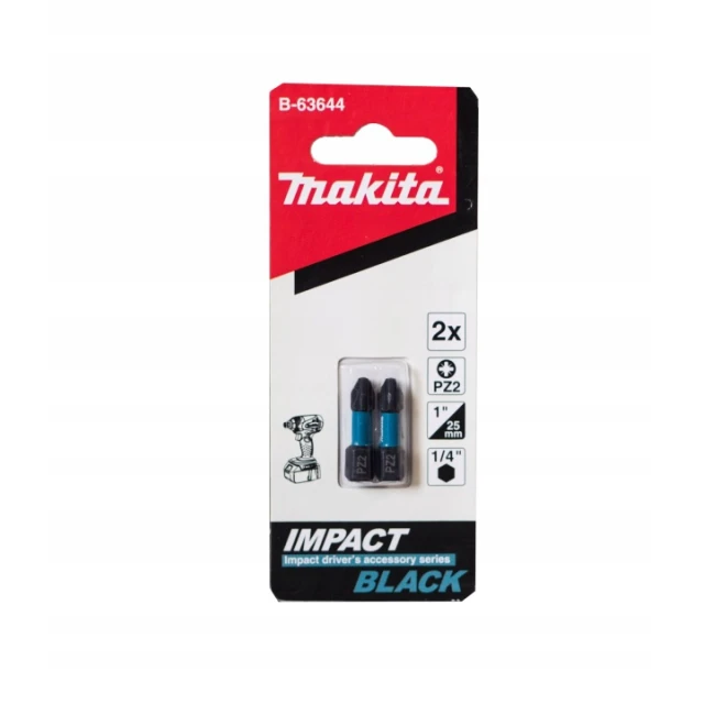 Біта ударна Makita PZ2 x 25 мм 2 шт (B-63644)