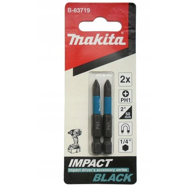 Бита ударная Makita Ph1 x 50 мм 2 шт (B-63719)