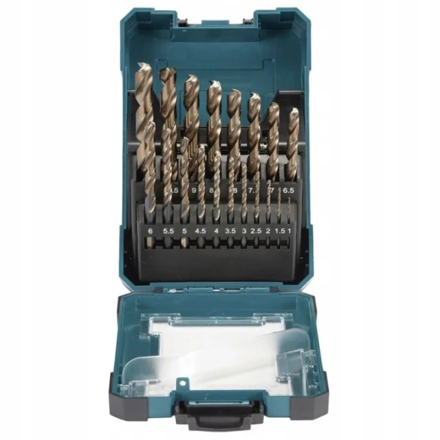 Набір свердел по металу Makita 1-10 мм 19 шт HSS-FORCE (D-67583)