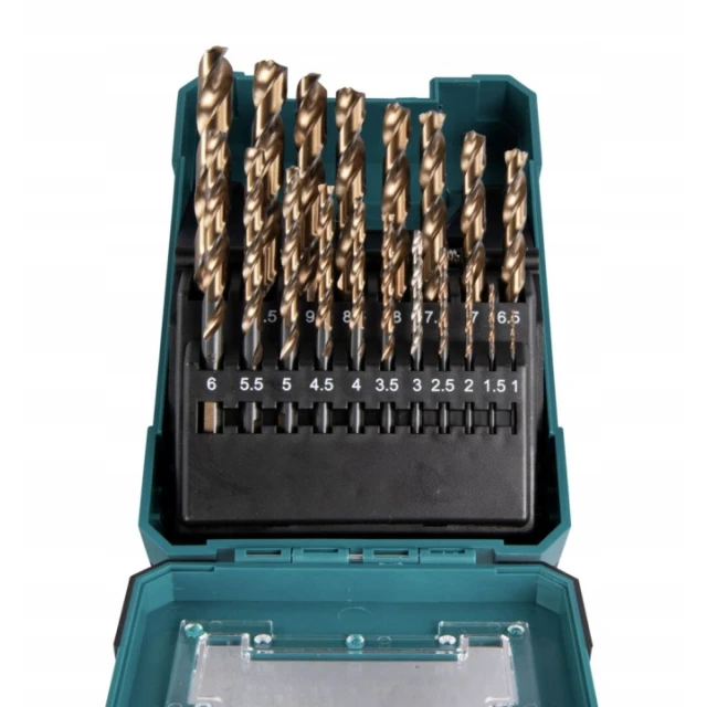 Набір свердел по металу Makita 1-10 мм 19 шт HSS-FORCE (D-67583)