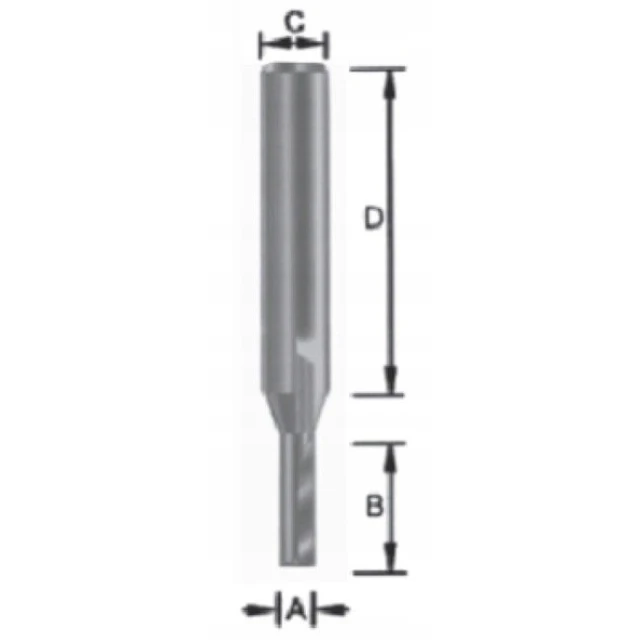 Фреза пряма Makita 8 мм 6x50 мм (1 ріжуче ребро) (D-67692)