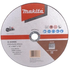 Диск по металу Makita 230x2,0 нержавеющий (E-03006)