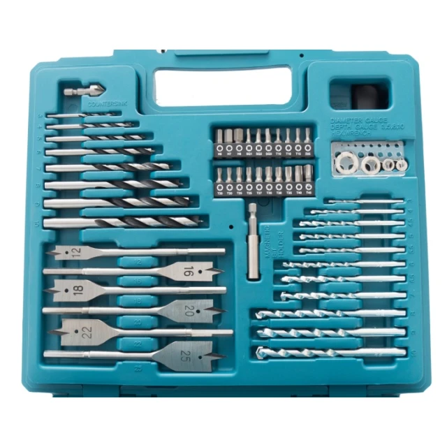 Набір бітів, свердел, головок Makita 212 шт (E-06270)