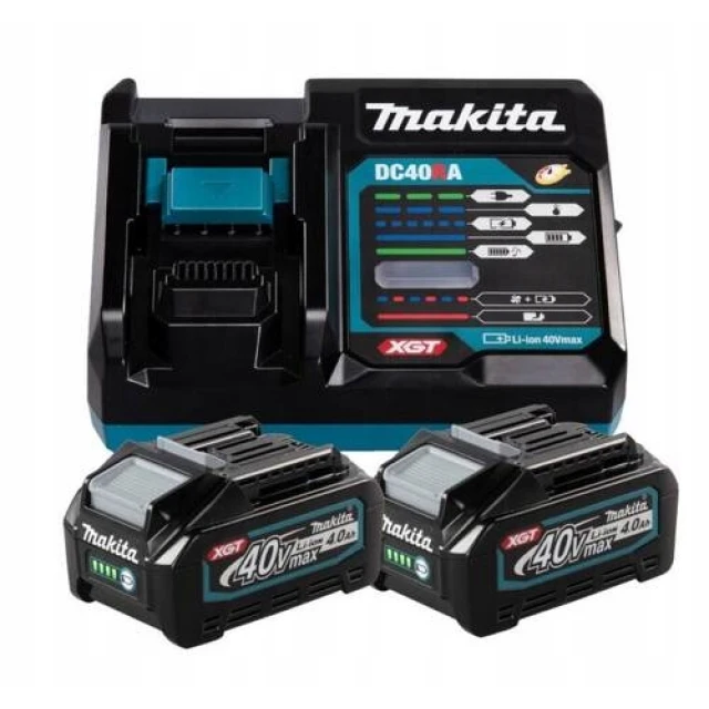 Зарядний пристрій Makita DC40RA + 2 акумулятори BL4040 4Ah (191L77-9)