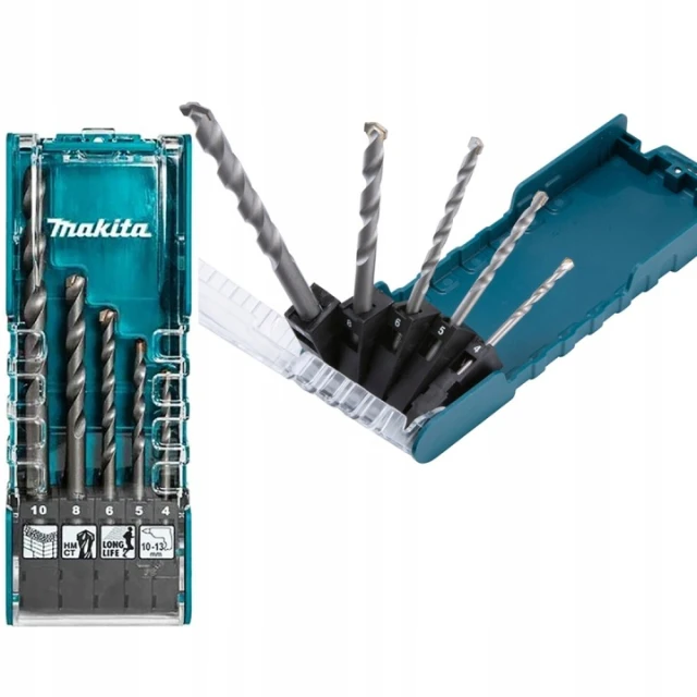 Сверло для бетона Makita 4/5/6/8/10 мм 5 шт (E-11536)