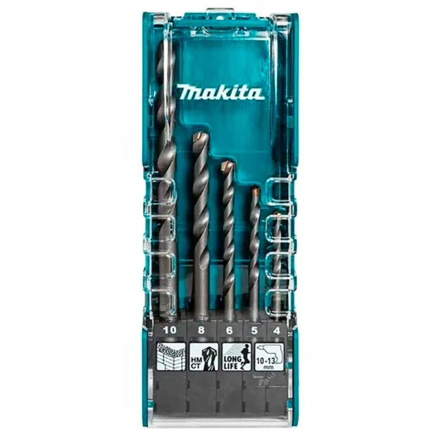 Сверло для бетона Makita 4/5/6/8/10 мм 5 шт (E-11536)