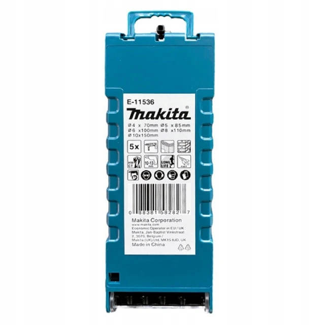 Сверло для бетона Makita 4/5/6/8/10 мм 5 шт (E-11536)