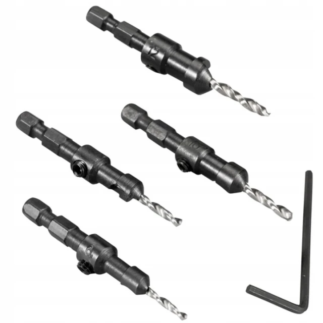Набір свердел-зенківок Makita 2,4, 2,8, 3,2, 3,6 мм (D-73455)