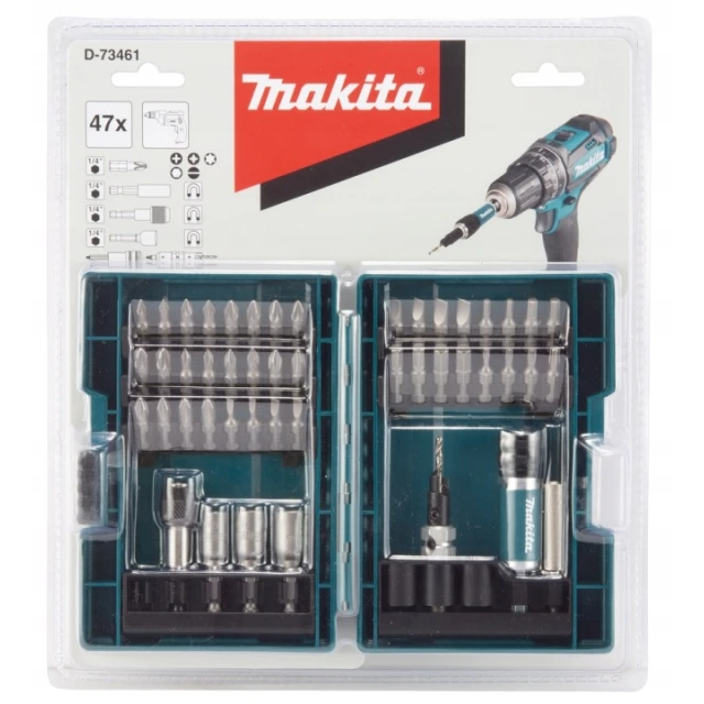 Набор бит и головок Makita 47 шт (D-73461)