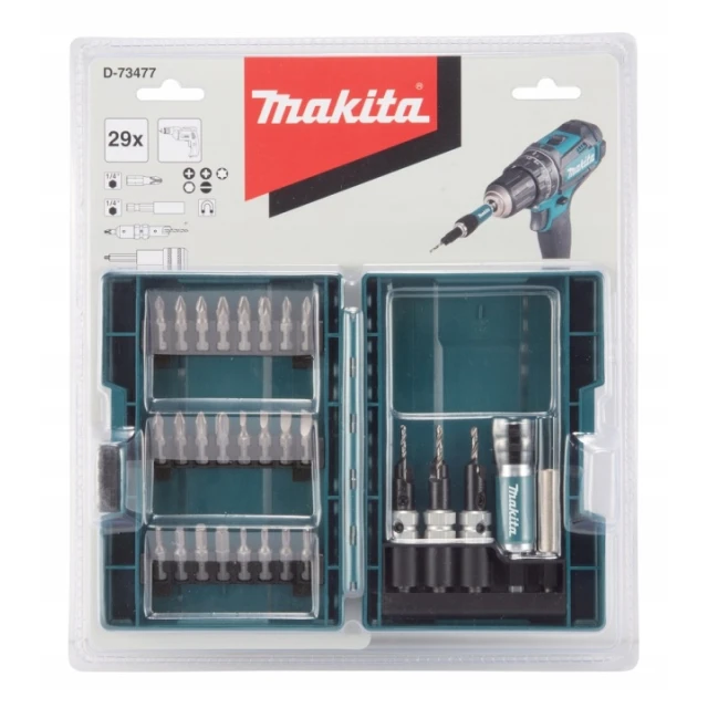 Набор бит и углубителей Makita 29 шт (D-73477)
