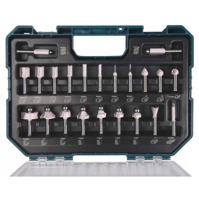 Набір фрез Makita 22 шт на патрон 8 мм (D-74778)
