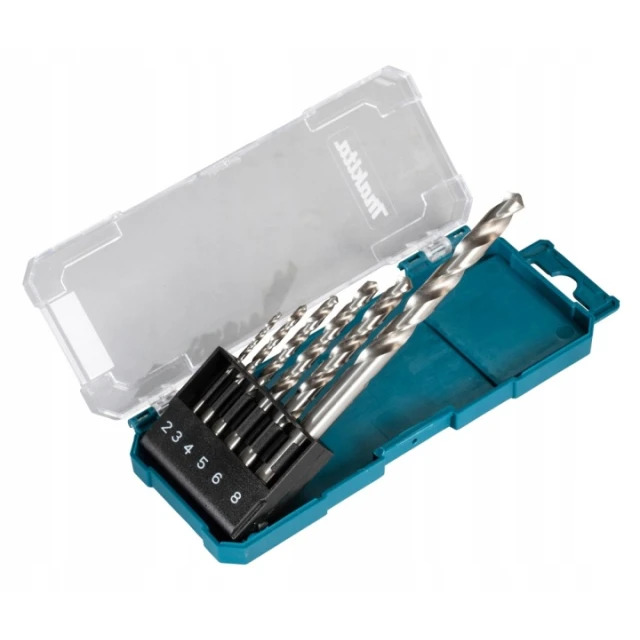 Набор сверел для металла Makita 2-8 мм HSS-G 6 шт (D-75742)