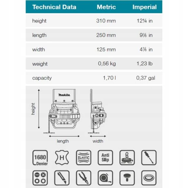 Кишеня Makita електрика (E-15241)
