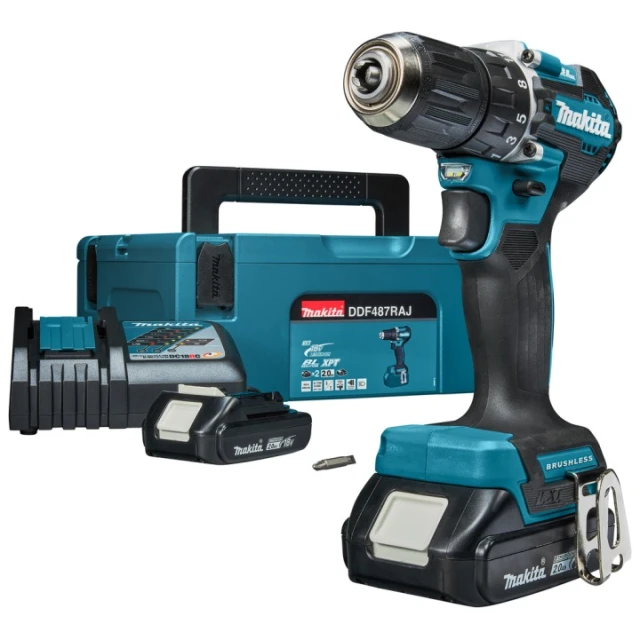 Шуруповерт Makita 18V 40Nm 2x2Ah LXT BL XPT MAKPAC (DDF487RAJ)