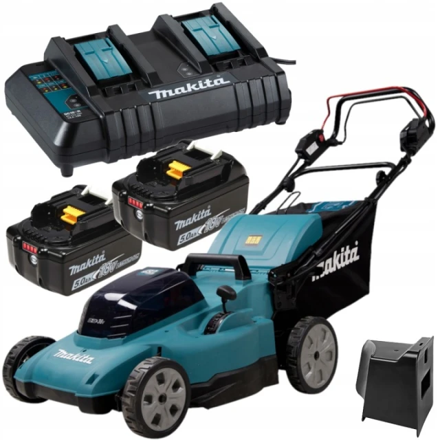 Газонокосарка акумуляторна Makita 2x18V 2x5Ah 48см (DLM481CT2)