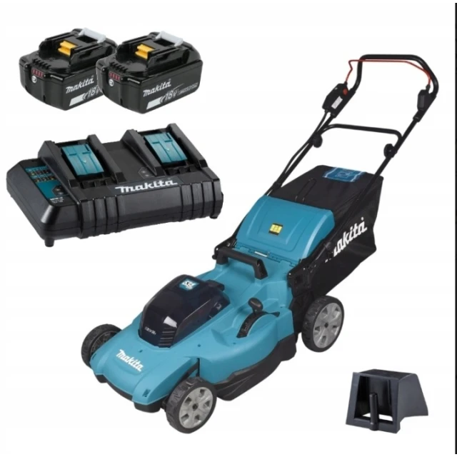Газонокосарка акумуляторна Makita 2x18V 2x5Ah 53см (DLM538CT2)