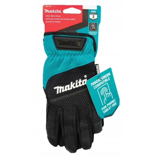 Рукавиці Makita захисні M чорно-бірюзові (P-84654)