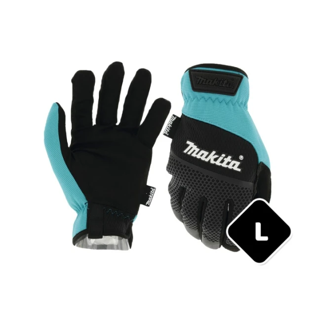 Рукавицы Makita L Black and Cyan (P-84660)
