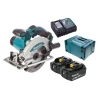 Пила циркулярна Makita 18V 165 мм 2x5 Ah MAKPAC (088381815109)