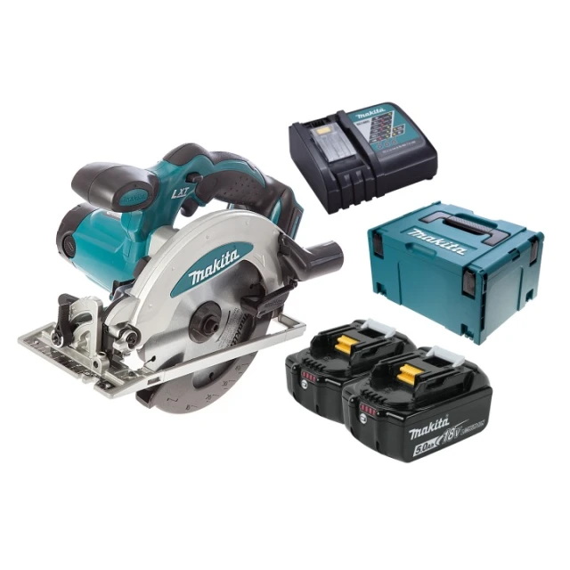 Пила циркулярна Makita 18V 165 мм 2x5 Ah MAKPAC (088381815109)